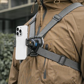 SOH Mobile Phone Chest Strap Harness Mount,Magnetic Quickly Release Adjustable Cell Phone Chest Harness Holder, VLOG/POV Balance Stability and Comfort for iPhone 16/15/14/13/12 and Other Smartphones