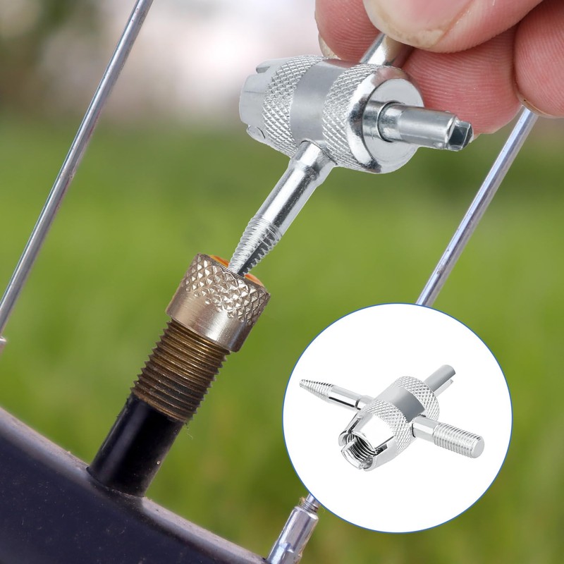 BOXOB 12pcs 4-Way Tyre Valve Stem Core Tool, 4 in