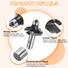 sourcing map Roundover Router Bit 1/2" Shank 1" Cut Diameter
