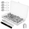 100 Sets Eyelet Set, Grommet Tool Kit, Eyelets Washers Eyelet