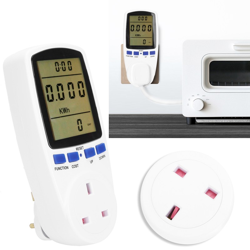 Power Metering Socket Electricity Usage Monitor Voltage Current Meter with