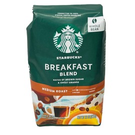 Starbucks Breakfast Blend Whole Bean Medium Roast Coffee 12 oz