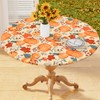 homing Round Fabric Fitted Tablecloth, Elastic Waterproof Oil Proof Table