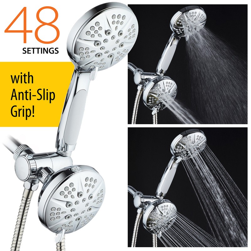 Hotel Spa Notilus Surround-Shower(TM) High-Pressure 48-setting Luxury 3-way Shower Head/Handheld