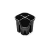 Addis 517939 Cutlery Utensil Drainer Caddy with 4 Compartments, Black,