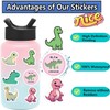 100PCS Cute Dinosaur Small Stickers, Funny Cartoon Animal Aesthetic Decals,