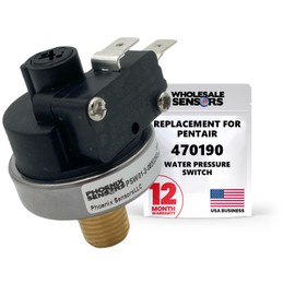 Replacement for Pentair 470190 Water Pressure Switch - 12 Month Warranty - Compatible with Pentair MiniMax & PowerMax Pool & Spa Heaters