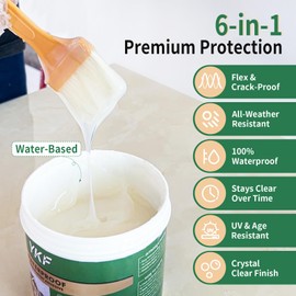 YKF Transparent Waterproof Sealant 12 Oz, Clear Water-Based Invisible Leak Repair Coating for Roofs, Walls, Bathroom, Shower, Kitchen, Indoor & Outdoor Waterproof Agent