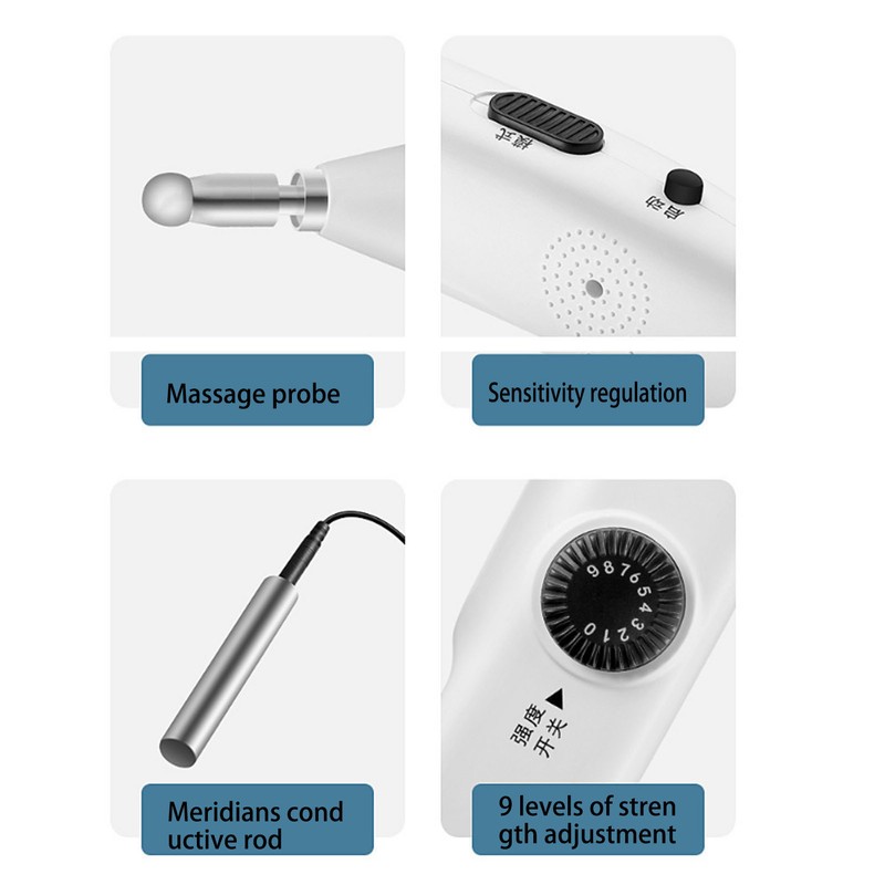 Electronic Acupuncture Pen Home Portable Adjustable Rechargeable Meridians Energy Pulse