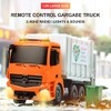 DOUBLE E Benz Licensed Remote Control Garbage Truck Electric Recycling
