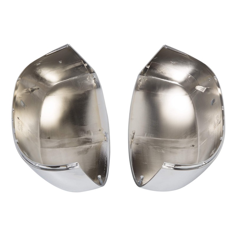 ECOTRIC Chrome Pair Half Mirror Covers Compatible with 2007-2014 Chevy