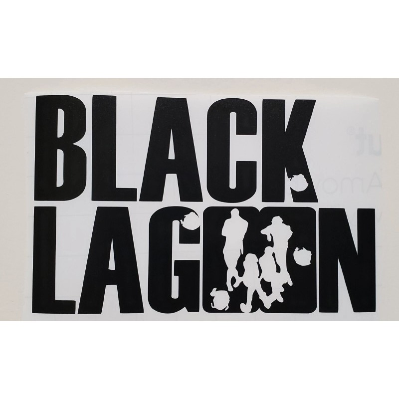 Black Lagoon Company Title Matte Black Decal Sticker Anime Walls,