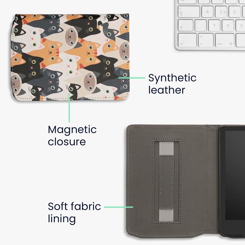 kwmobile Flip Case Compatible with Pocketbook Verse/Verse Pro/Verse Color/Vivlio Light/Light