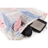 styleBREAKER transparenter Turnbeutel mit Flamingo und Palmen Print, wasserabweisend, Sportbeutel,