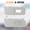 Left Driver Right Passenger Side Grey Sun Visor with Vanity
