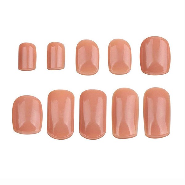 LHKJ Fake Nails, Spare Tips for Practice Training, Oval Full Cover, Nail Art, Salon (Natural Oval Nails Tips)
