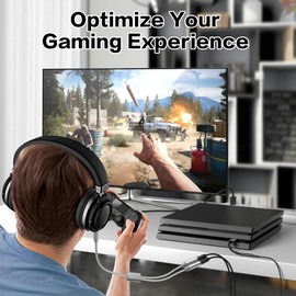 YACSEJAO Kopfhörer und Mikrofon Splitter 2Pack 3,5 mm Y Splitter 1/8 Zoll 1 Stecker auf 2 Buchsen Kopfhörer Mikrofon Audio geflochtenes Adapterkabel（Grau + Schwarz）