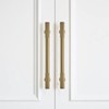 ZAUYX 2-Pack 6 Inch Hole Center Brushed Brass Cabinet Pulls