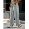 Fisoew Women's Barrel Leg Sweatpant Drawstring Elastic Waisted Wide Leg