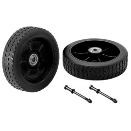Grillflame Pro 22 34 Grill Wheels Replacement Parts for Traeger Pro Series 780 575 34 22 Front Wheels Bronson 20 Eastwood 22 34 KIT0138 7 Inch Plastic BBQ Wheels with Axle Smoker Grill Accessories