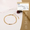 14K Gold Plated Ankle Bracelets for Women 2 layer millet