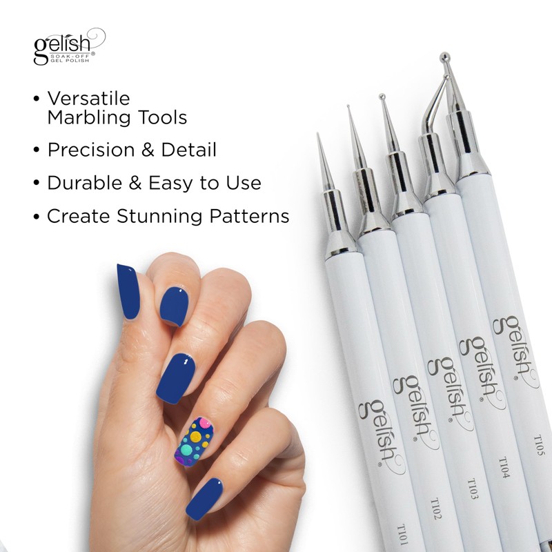 Gelish Marbling Tools – Nail Supplies, Double-Ended Tools for Marbling,