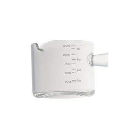 Leadigol Espresso Measuring Cup Glass Milk Pitcher V-shape Mouth Coffee Supplies Coffee Jug Single Spout Milk Jug Clear Glass