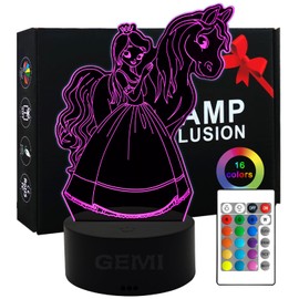 Unicorn Night Light for Girls,3D Illusion Unicorn Lamp 16 Colors Changing with Remote Control,Unicorn Light Bedroom Decor,Unicorn Toys for Girls,Unicorn Gifts for Girls Kids Christmas Birthday