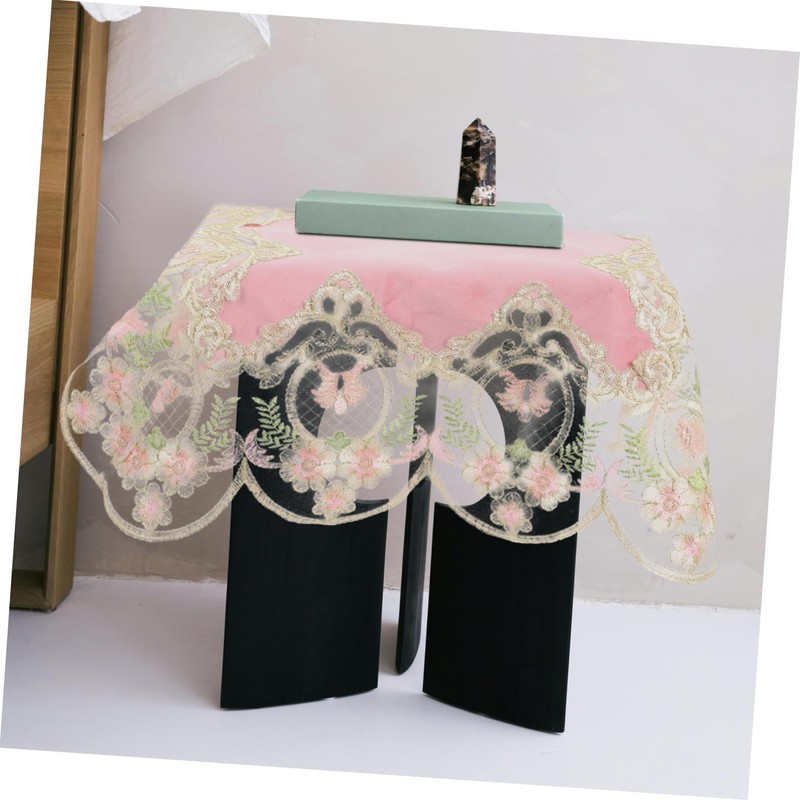 Mikinona Elegant Princess Style Tablecloth Nightstand Cover Decorative End Table