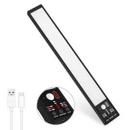 YELKO Under Cabine t Lights,12inch Rechargeable Motion Sensor Closet Light, 3200mAh Battery Operated Nightlights, Cordless Dimmable Motion Activated LED Lamp for Kitchen Wardrobe Cupboard