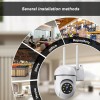 SANSCO 3PCS 5MP PTZ Wireless WIFI CCTV Security IP Camera