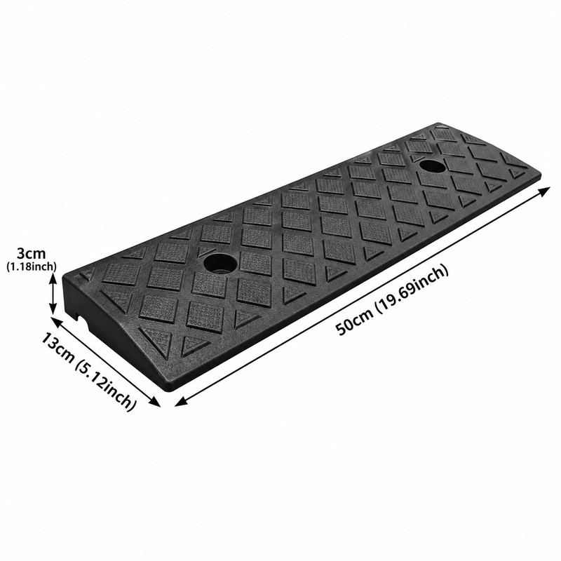 Threshold Ramp for Smooth Access – Non-Slip Plastic Transition Ramp