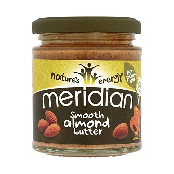 Meridian Almond Butter Smooth 100% Nuts 170g - Pack of 6