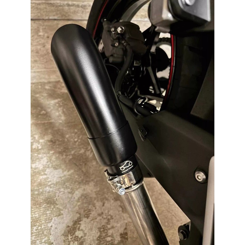 Radiant Cycles 2024-2025 Kawasaki Ninja 500 Shorty Exhaust Muffler BLACK