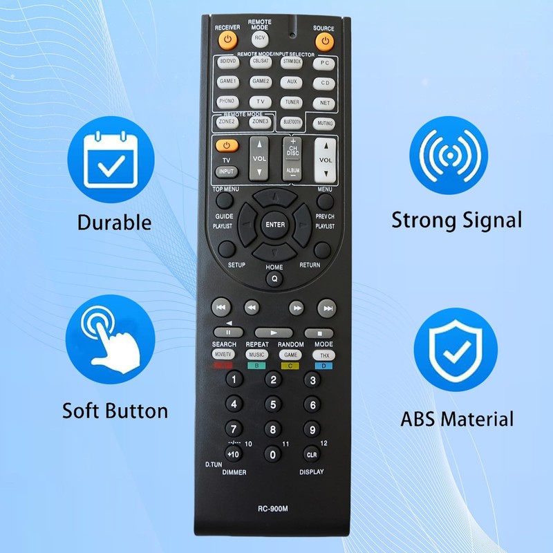 Replacement Remote Controller RC-900M fit for ONKYO RC-897M TX-RZ900 TX-RZ800