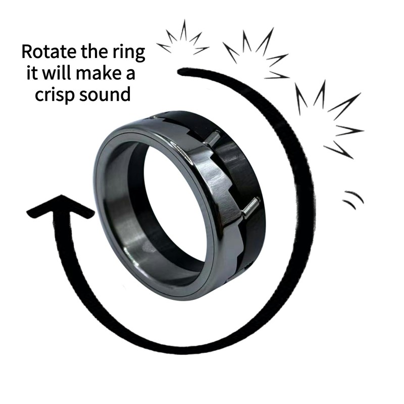 T-Conceal EDC Fidget Sliders Fashion Accessory Ratchet Ring Stress Relief