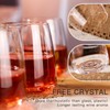 Stemless Wine Glasses Set of 6-15oz【Hand-Blown】 Durable Red White Wine