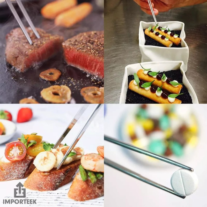 Importeek 2pz Pinzas Precision Chef Emplatar Decoracion Cocteleria