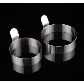 ProLeo Set of 4 Stainless Steel Egg Rings 9 cm Fried Egg Moulds Stainless Steel Non-Stick Pancake Mould