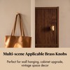 1 Pack Solid Brass Brushed Cabinet Hook Drawer Pull Knob