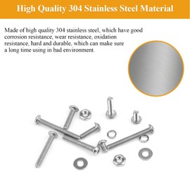 565 Pieces M2.5 Screws Nuts Washers Set, Sutemribor M2.5 x 4/6/8/10/12/16/20mm Button Head Socket Cap Screws Nuts Washers Assortment Kit, 304 Stainless Steel, Fully Threaded