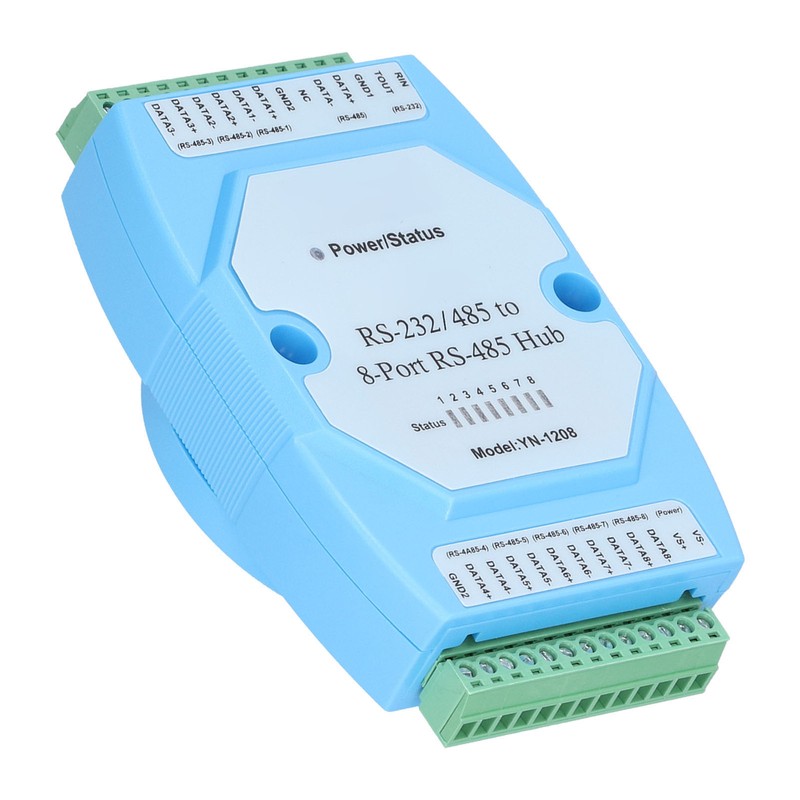 RS485 Hub 8 Ports OptoIsolated AntiInterference HighSpeed Transmission Repeater Distributor