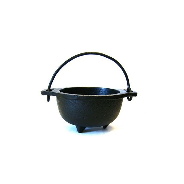 New Age Imports, Inc. Cast Iron Cauldron w/Handle, Ideal for