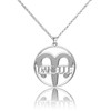LoEnMe Jewelry Silver Plated Aries Woman Custom Made Engraved Sterling