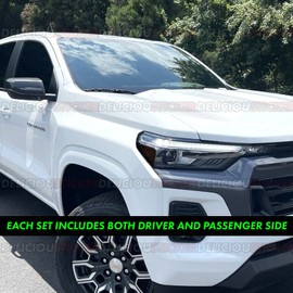 Deliciousticker For 2023-2024 Colorado Headlight Side Marker Front Dark Smoke Decal Tint Vinyl