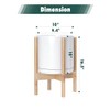 D'vine Dev Ceramic Planter with Natural Stand - 10 Inch