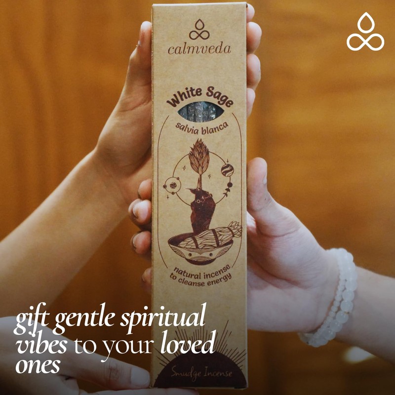 Organic White Sage Smudge Sticks - with Real Leaves 24+