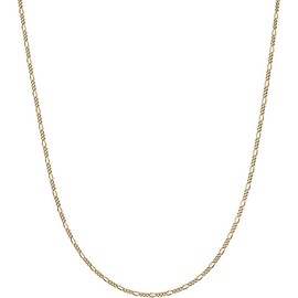 Savlano 10K Solid Gold Italian Figaro 1.8mm Chain Necklace Comes With Gift Box for Women & Men - Made in Italy (24, 1.8mm)