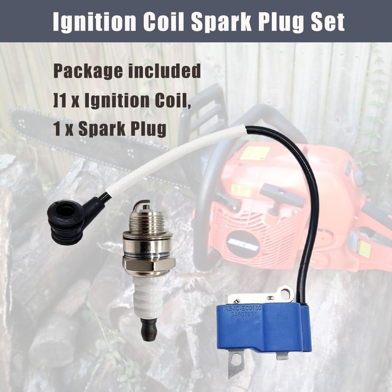 Ignition Coil Spark Plug Set,Fit for E-cho CS590 CS600 CS-590