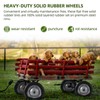 (2-Pack) AR-PRO 6” x 1.5” Flat Free Solid Rubber Wheel